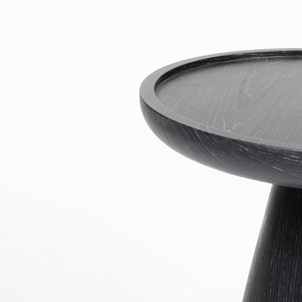 Arclume Black Round Pedestal Table - Large