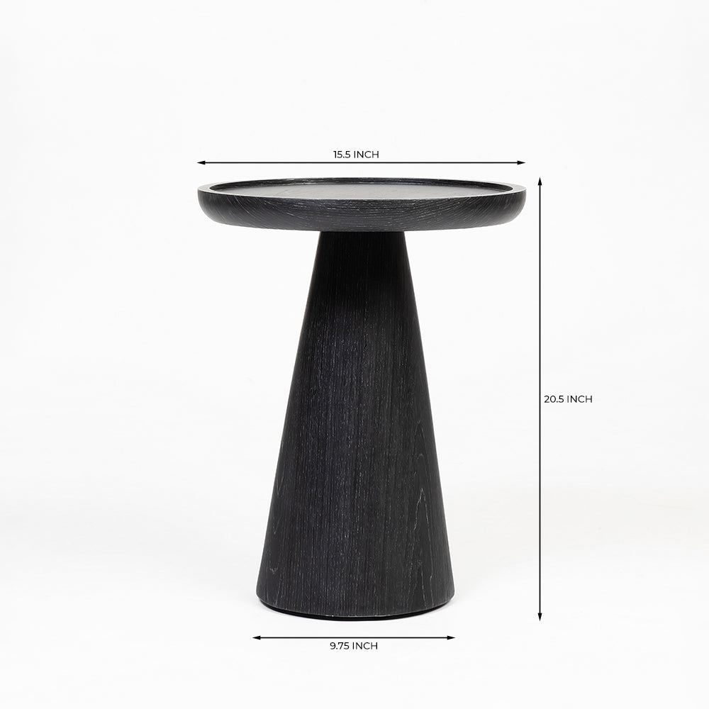 Arclume Black Round Pedestal Table - Small