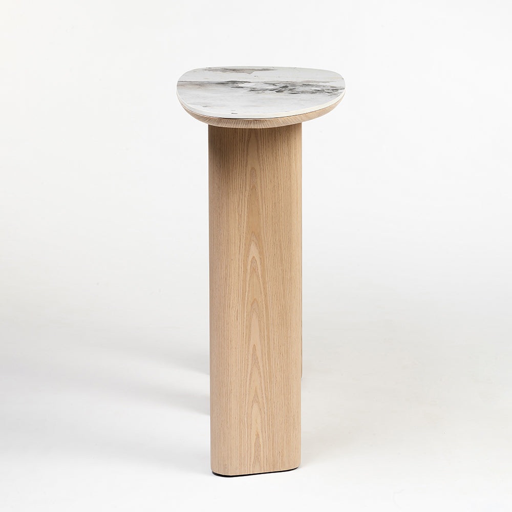 Synergon Daniela Marble Top Console Table