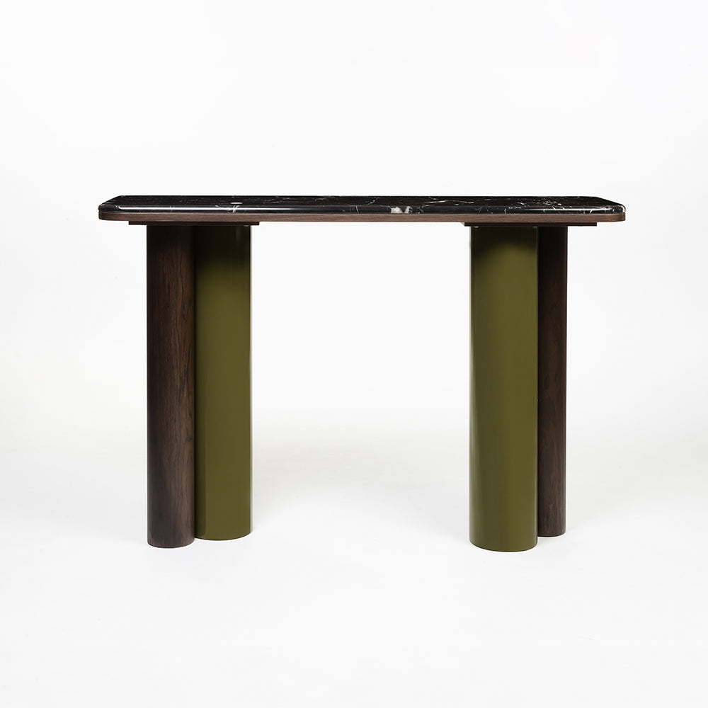 Jakob Cane Marble Top Console Table