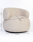 Velmora Erika Swivel Sofa - Beige