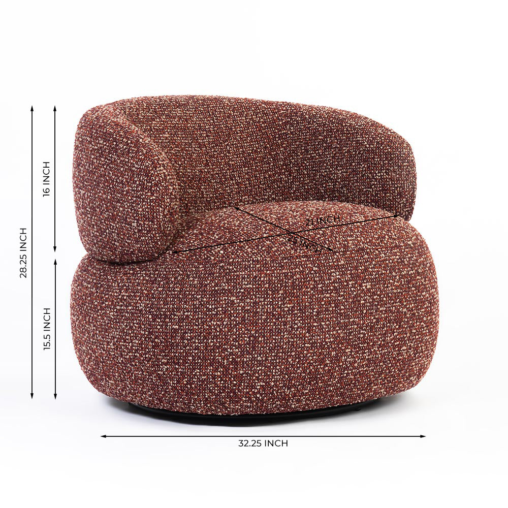 Velmora Erika Swivel Sofa - Red