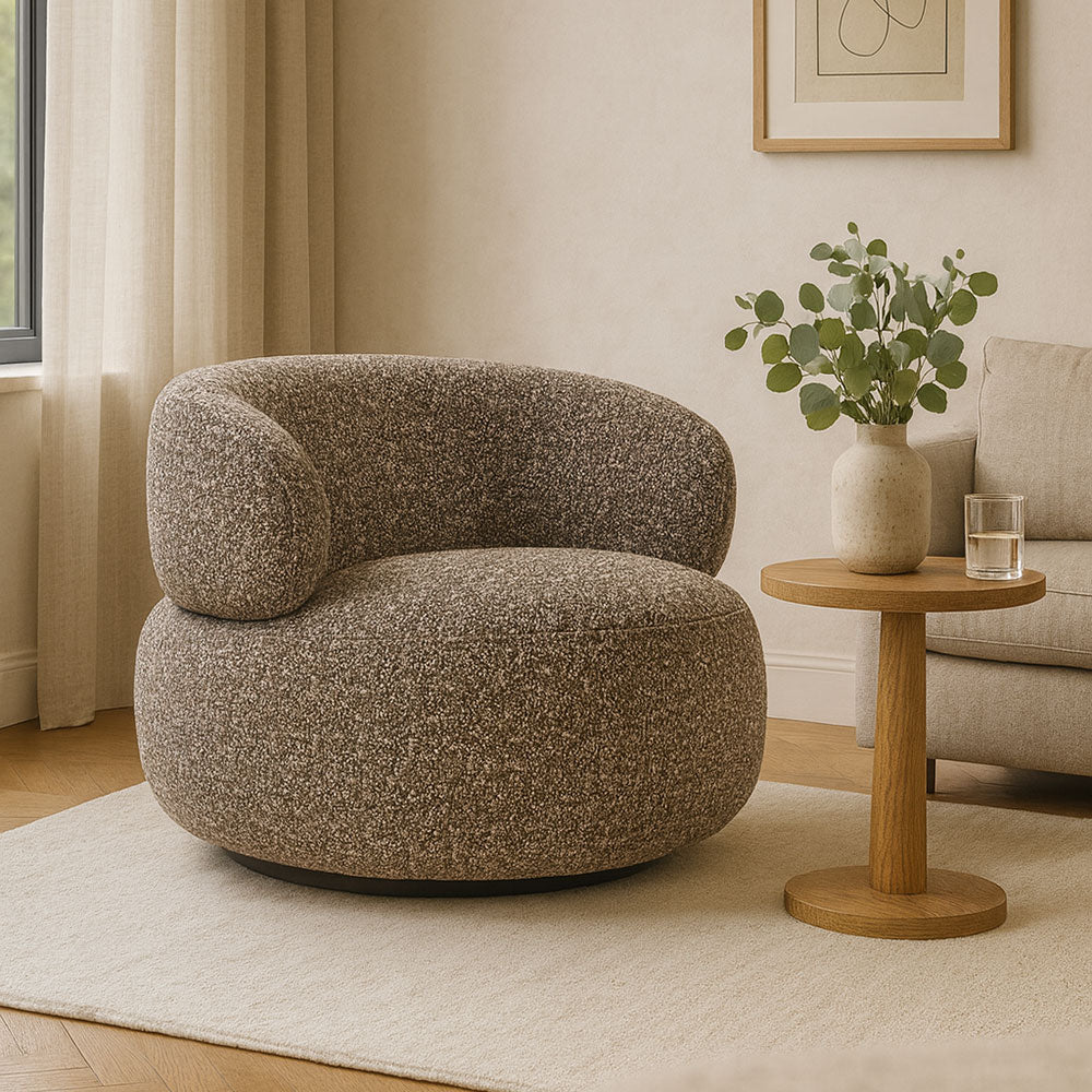 Velmora Erika Swivel Sofa - Taupe