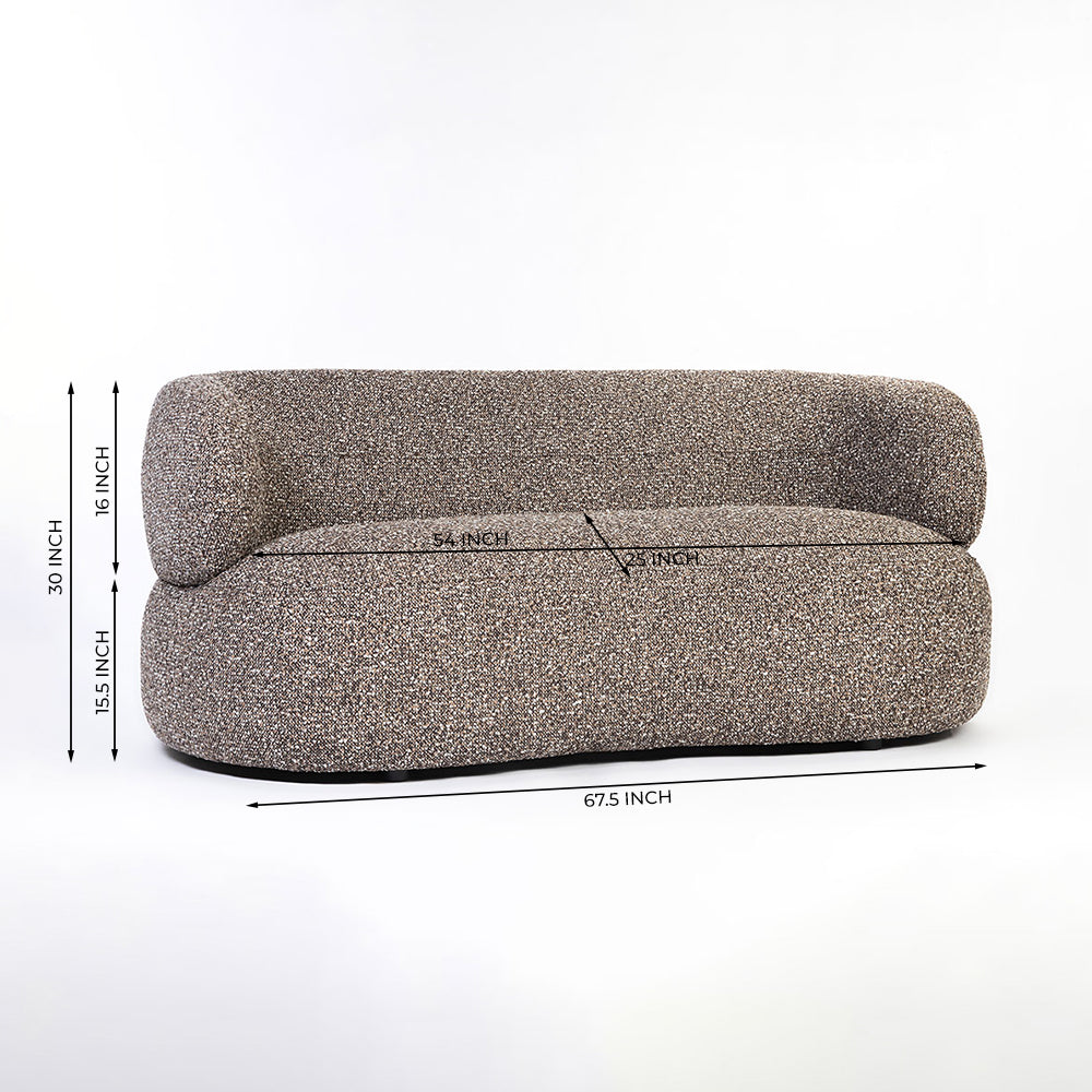 Aurelia Vibrant 2 Seater Sofa - Taupe