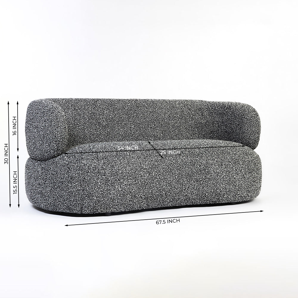 Aurelia Vibrant 2 Seater Sofa - Black