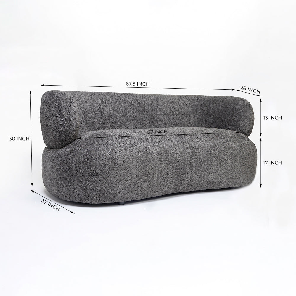 Sofelle Aicelle 2 Seater Sofa - Dark Grey