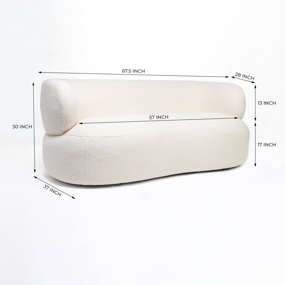 Sofelle Aicelle 2 Seater Sofa - White