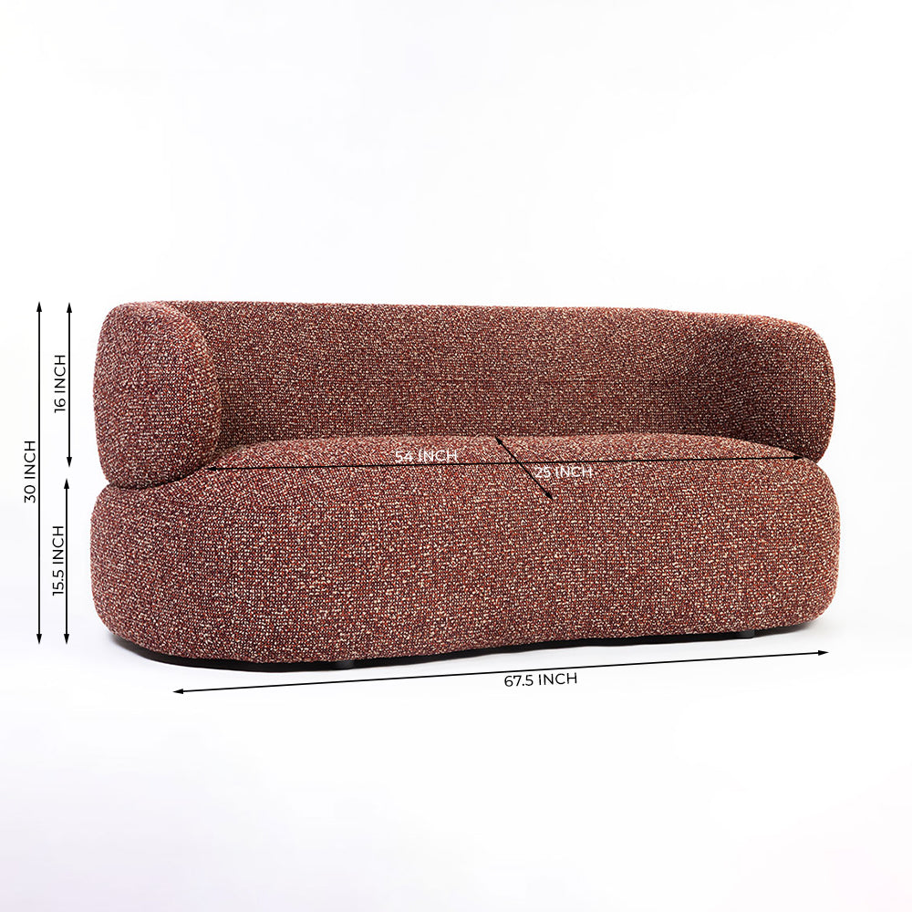 Aurelia Vibrant 2 Seater Sofa - Red