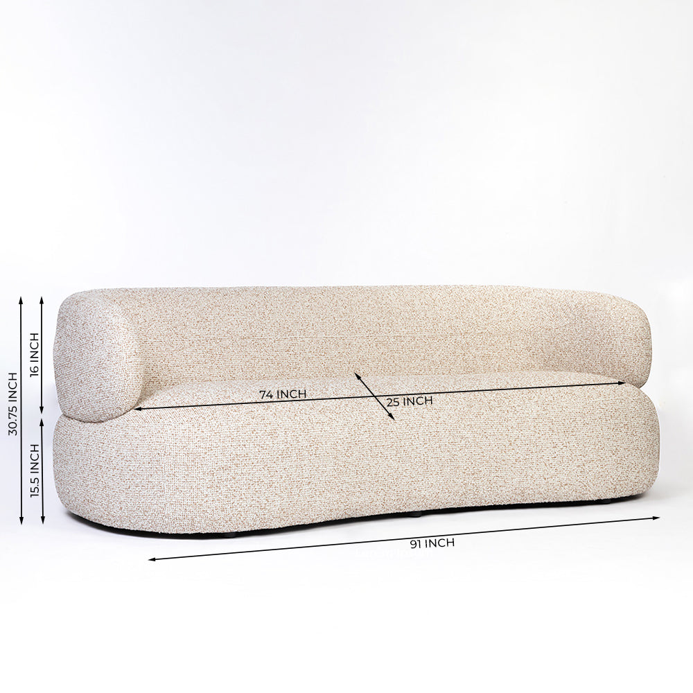 Calmire Arnies 3 Seater  Sofa - Beige