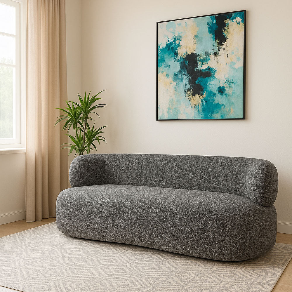 Calmire Arnies 3 Seater  Sofa - Black