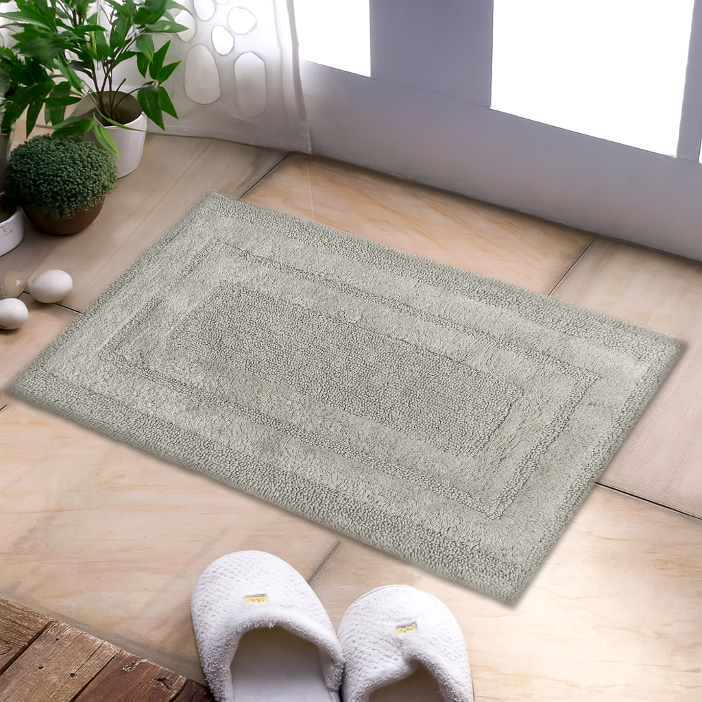 Rosavyn Bloom Bath Mat - Grey