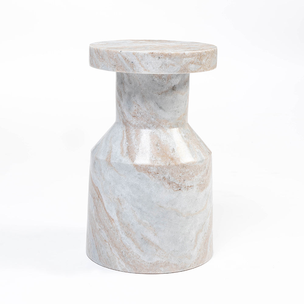 Banach Butterscotch Marble Accent Table