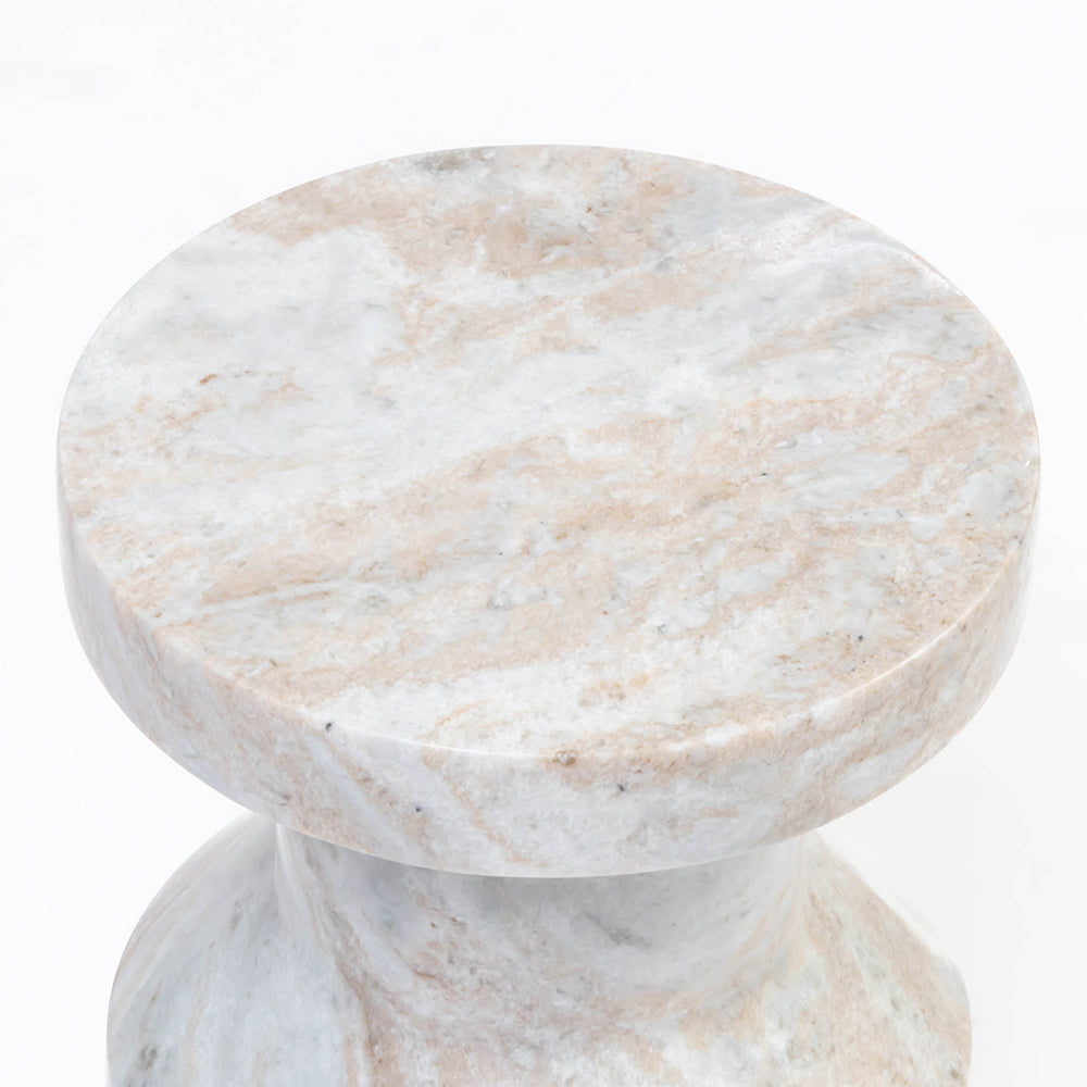 Banach Butterscotch Marble Accent Table