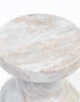 Banach Butterscotch Marble Accent Table