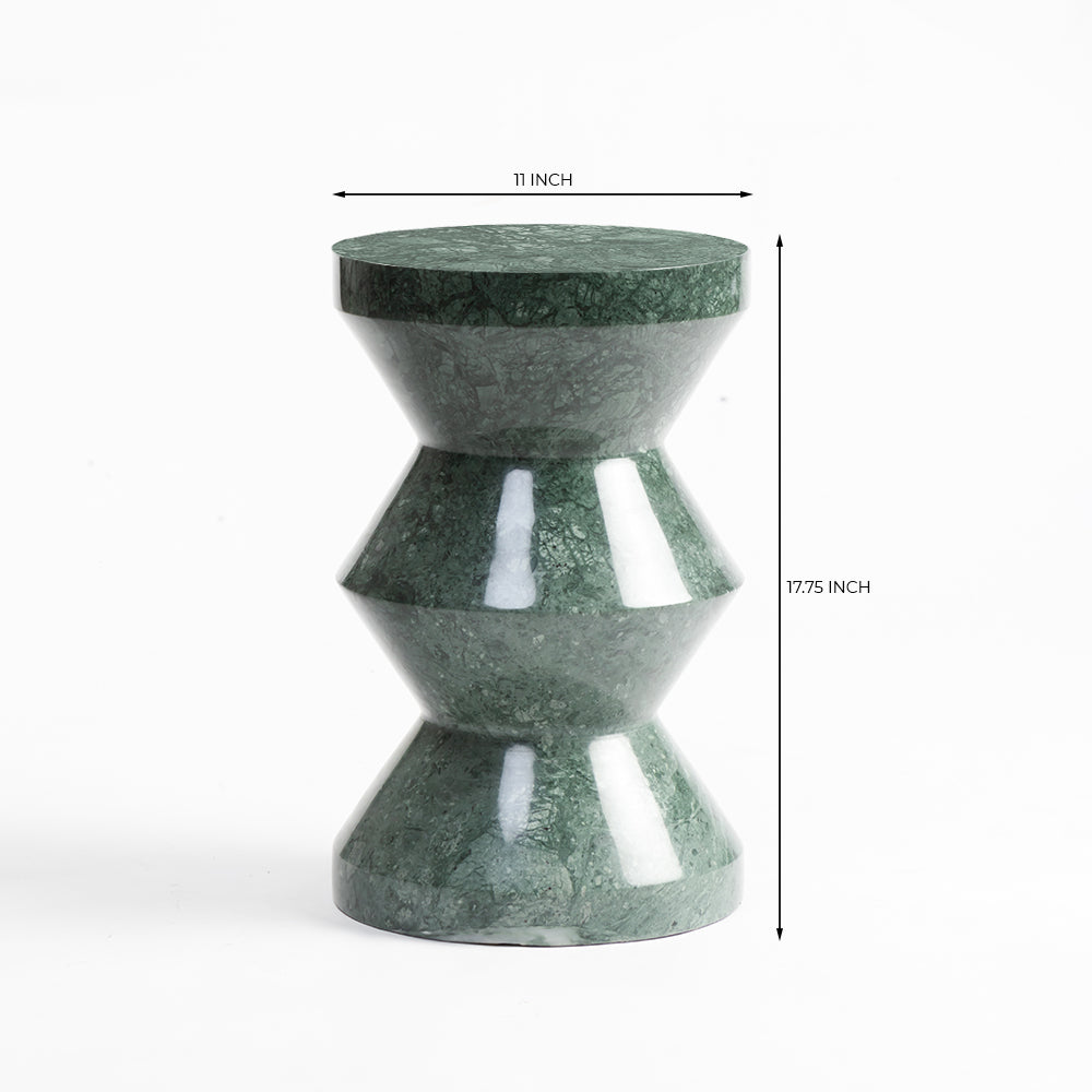 Mantis Green Marble Accent Table