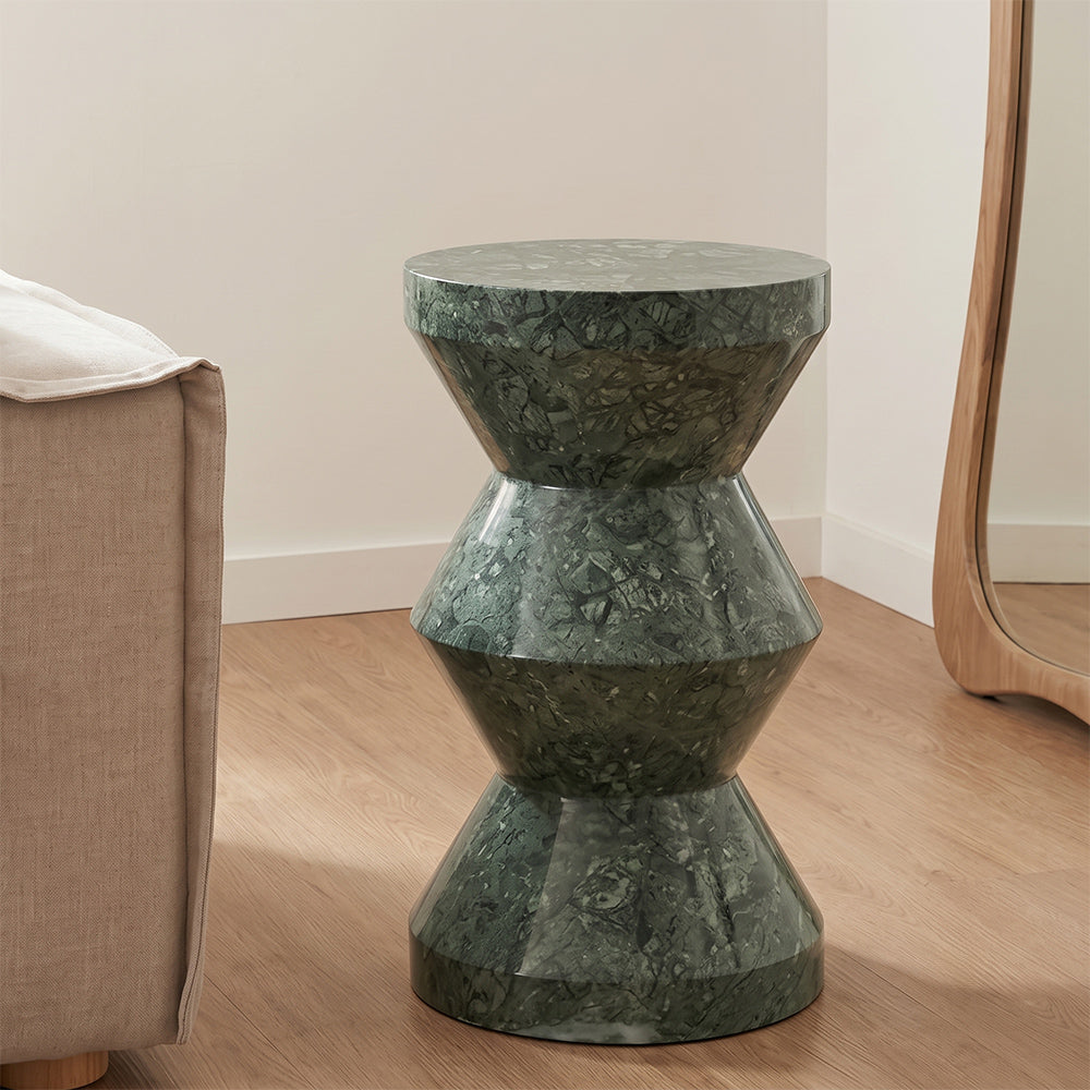 Mantis Green Marble Accent Table