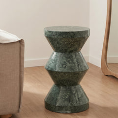 Mantis Green Marble Accent Table