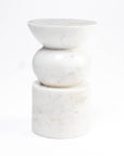 Booke White Purple Marble Accent Table