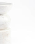 Booke White Purple Marble Accent Table
