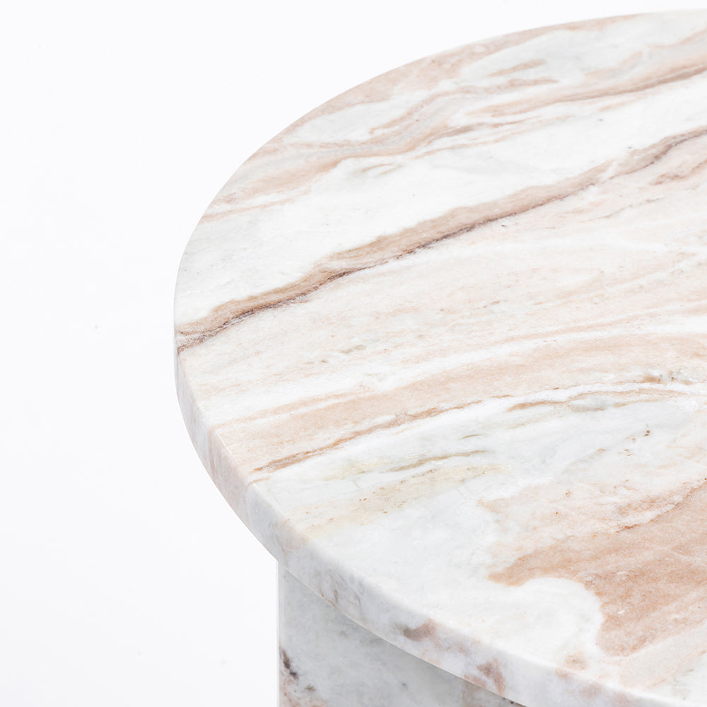 Roscoe Butterscotch Marble Accent Table