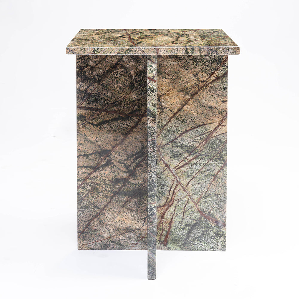 Issa Butterscotch Marble Accent Table