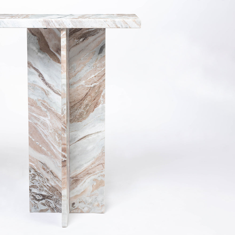 Guapo Butterscotch Marble Console Table