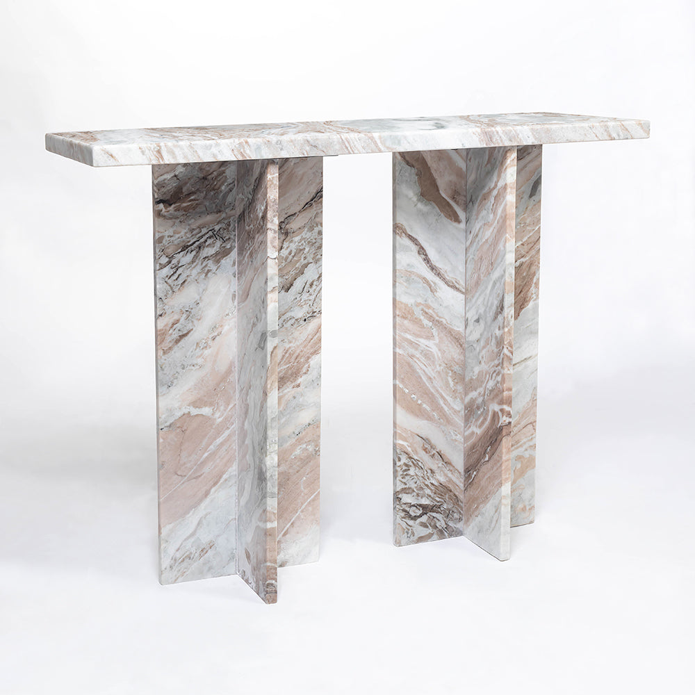 Guapo Butterscotch Marble Console Table