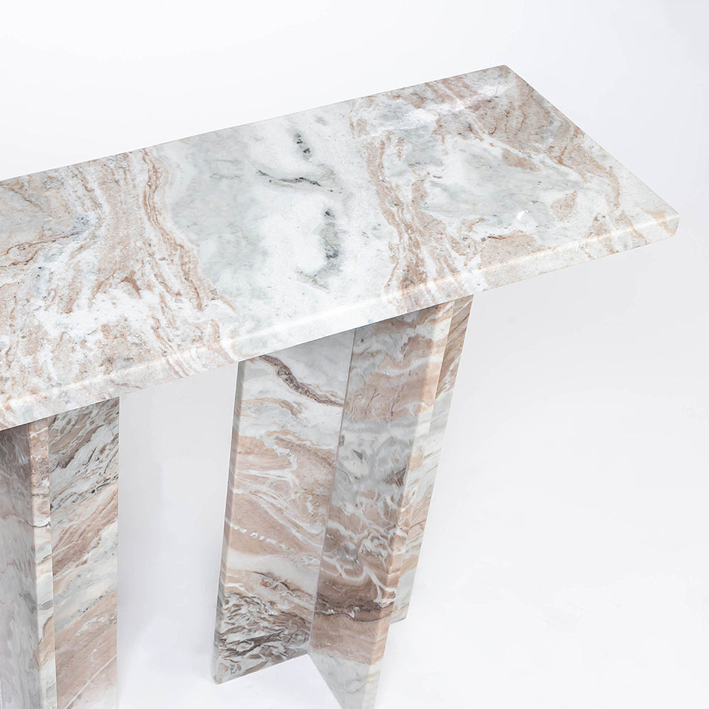 Guapo Butterscotch Marble Console Table