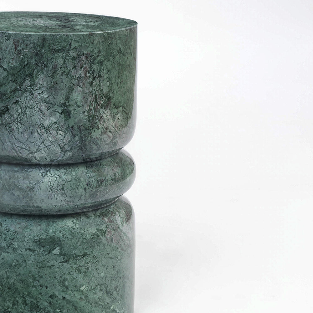 Troye Green Marble Accent Table