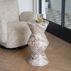 Murd Butterscotch Marble Accent Table