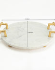 Marble Sylvan Handcrafted Aluminium Tray