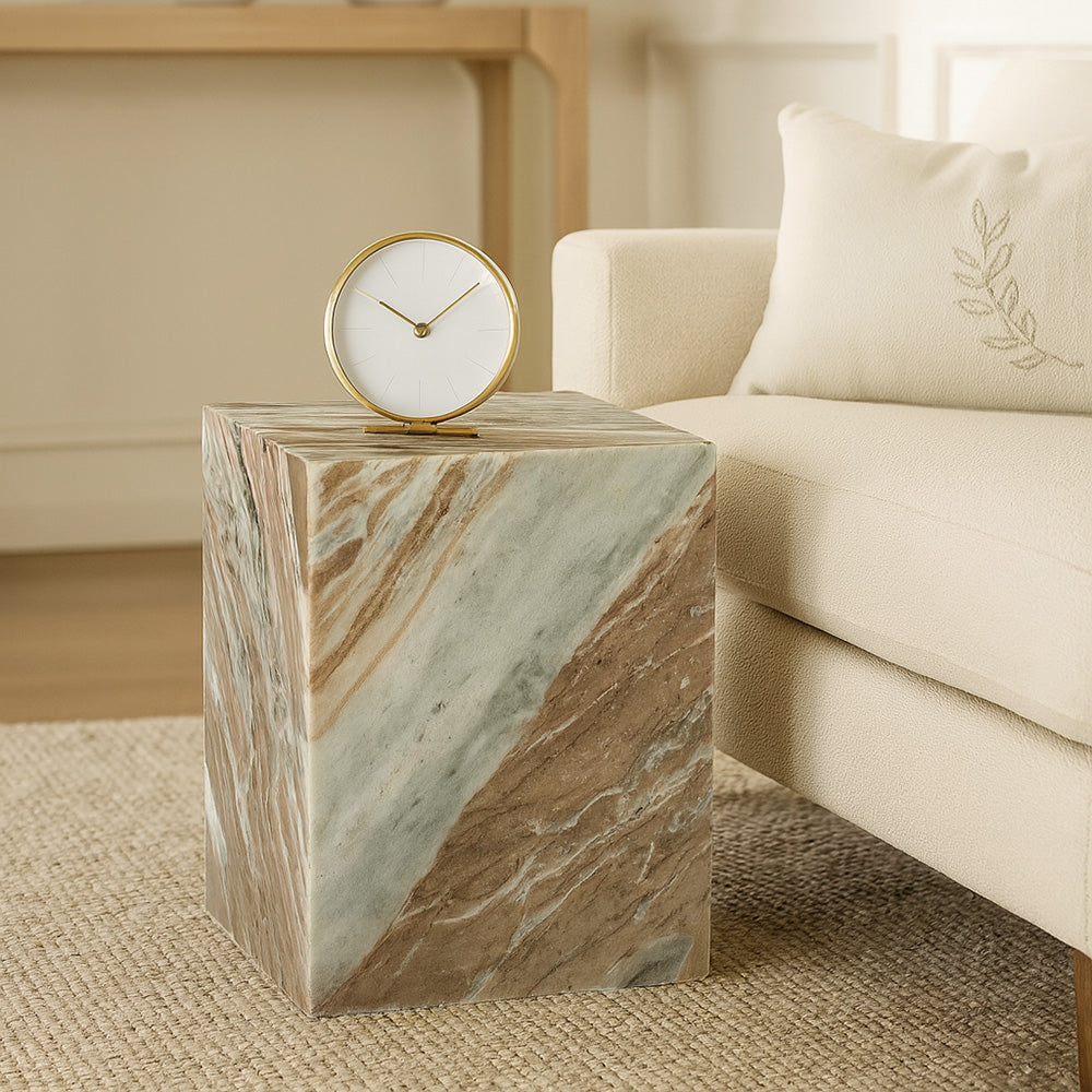 Butterscotch Indian Marble Square Coffee Table - Small
