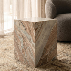 Butterscotch Indian Marble Square Coffee Table - Small