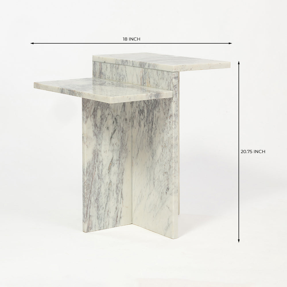 Violet Vein Marble Accent Table