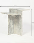 Violet Vein Marble Accent Table