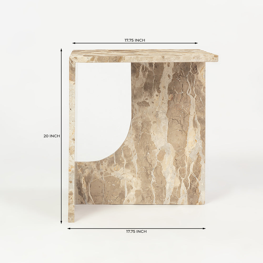 Panther Marble Cyril Accent Table