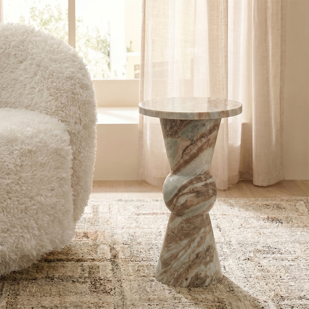Sawar Marble Keine Accent Table