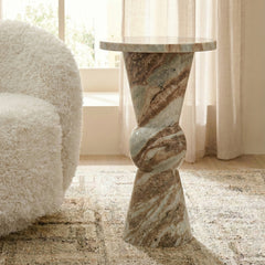 Sawar Marble Keine Accent Table
