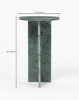 Green Aura Marble Accent Table