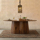 Helter MDF Walnut 6 Seater Dining Table