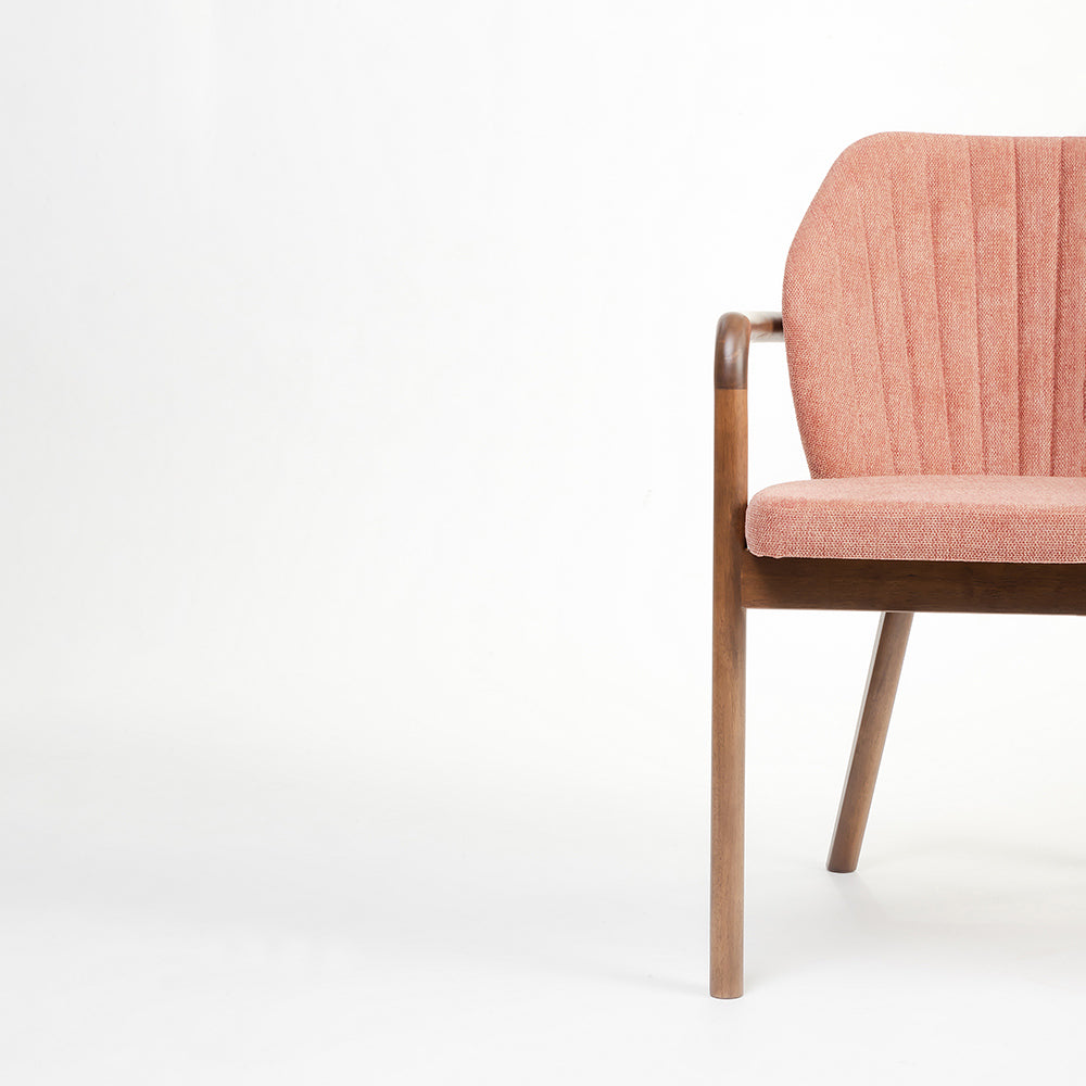 Boucle Onboa Dining Char with Parawood