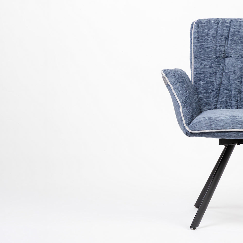 Cotton Octup Dining Chair with Metal