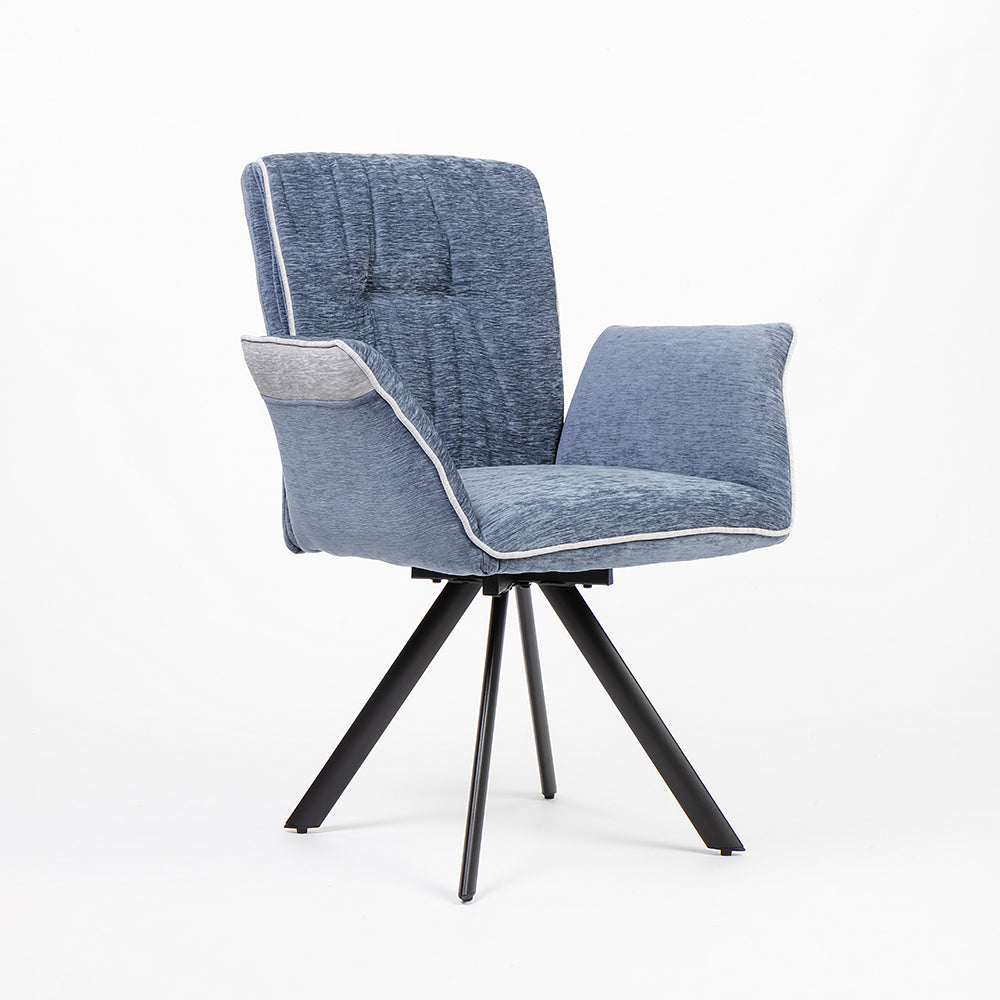 Cotton Octup Dining Chair with Metal