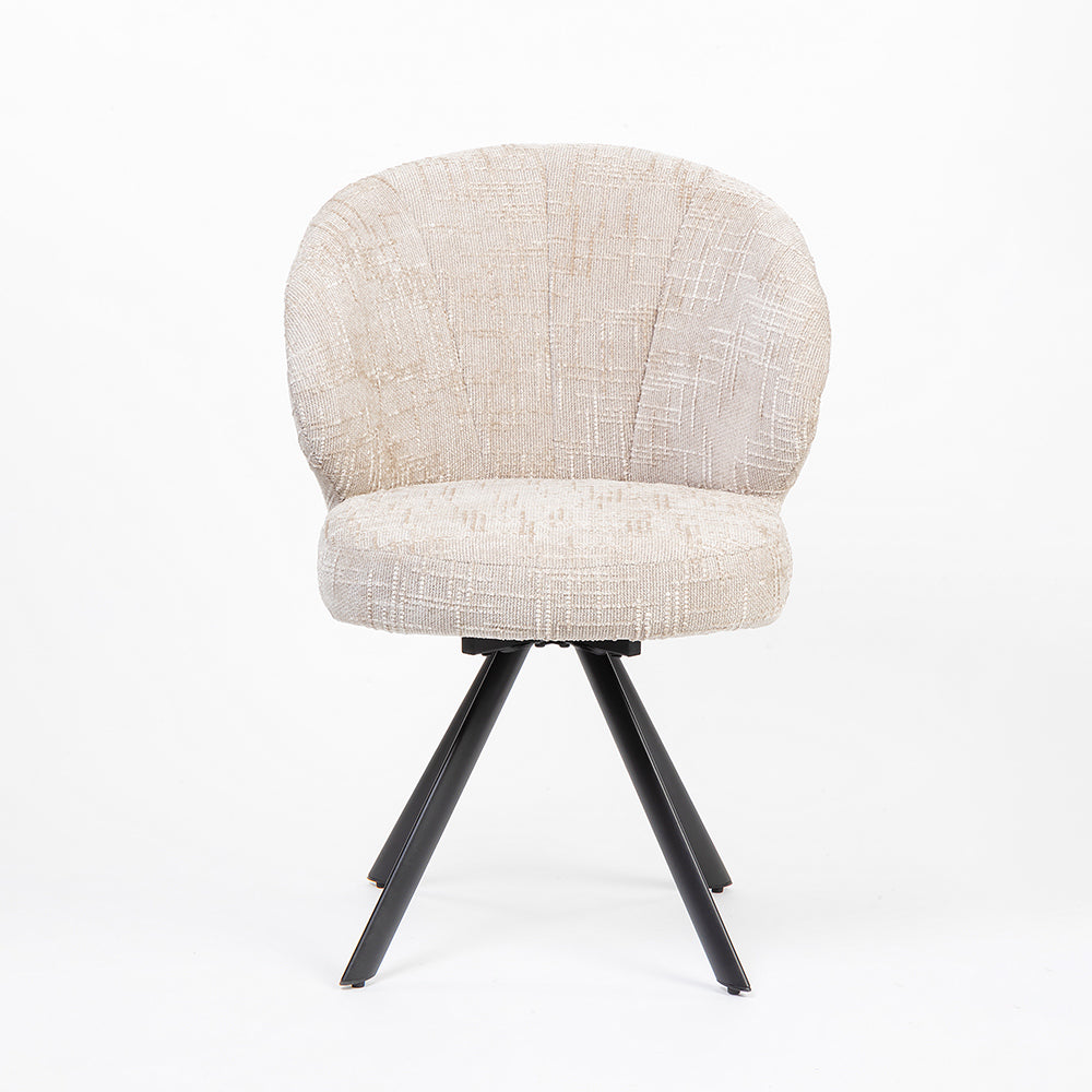 Boucle Vershe Dining Chair with Metal