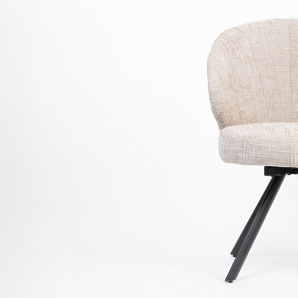 Boucle Vershe Dining Chair with Metal