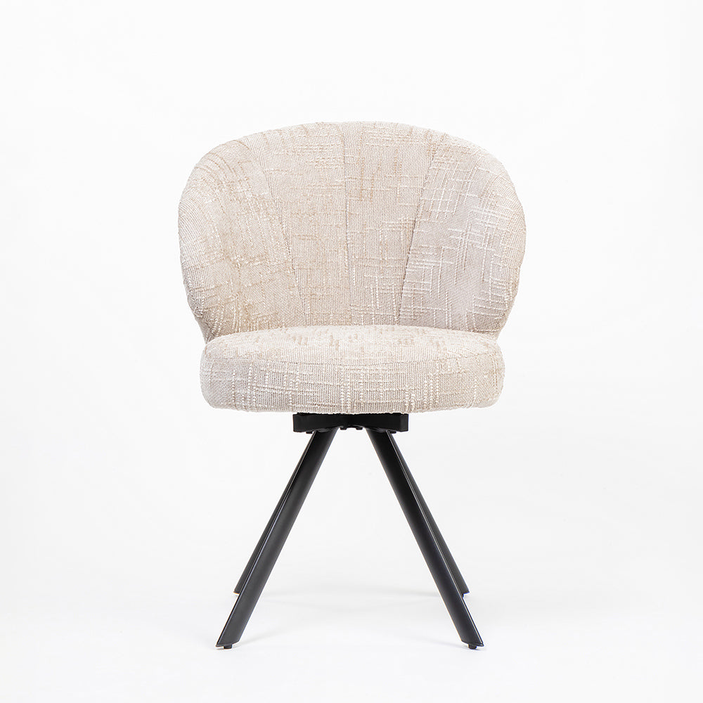 Boucle Vershe Dining Chair with Metal
