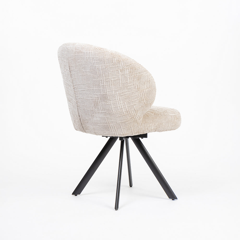 Boucle Vershe Dining Chair with Metal