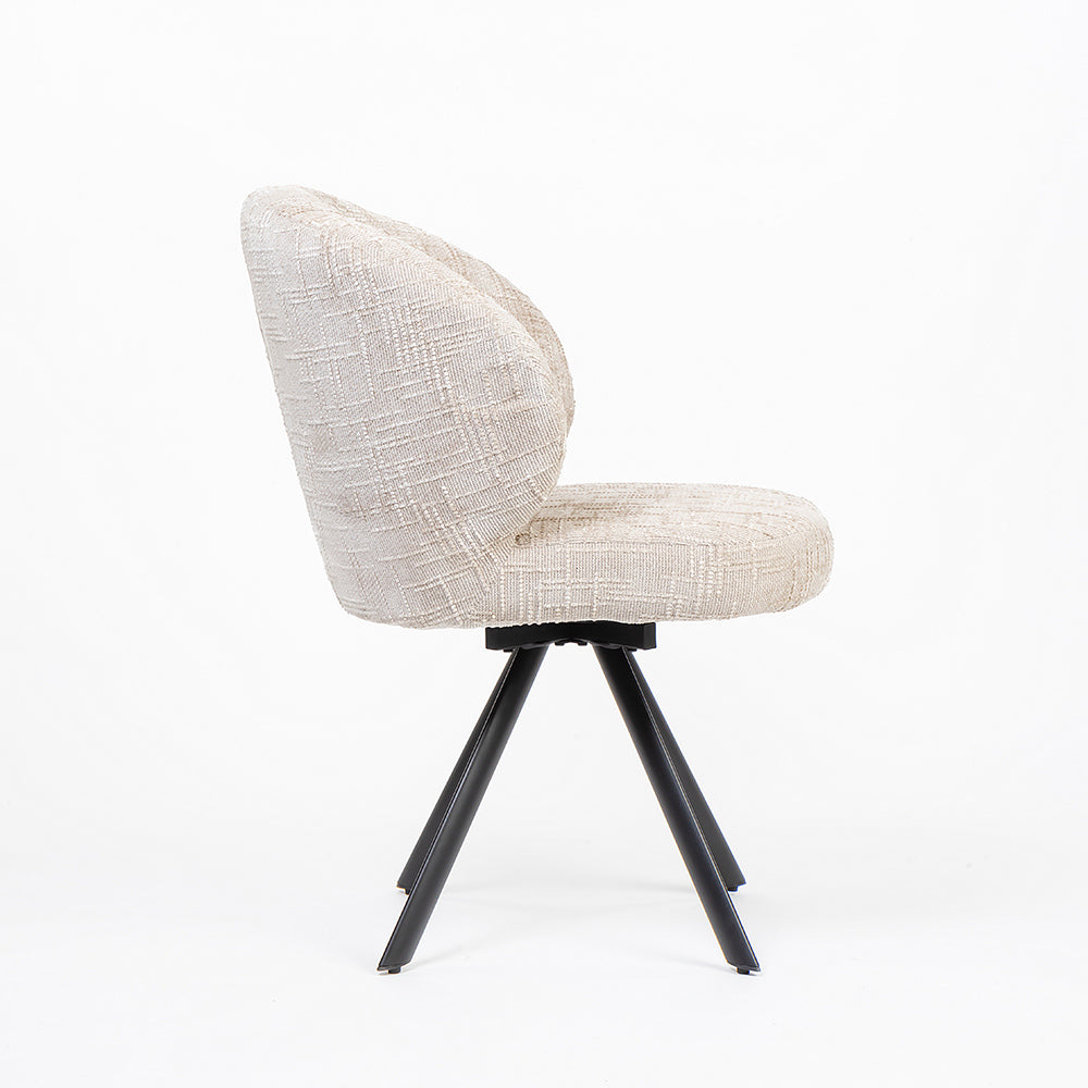 Boucle Vershe Dining Chair with Metal