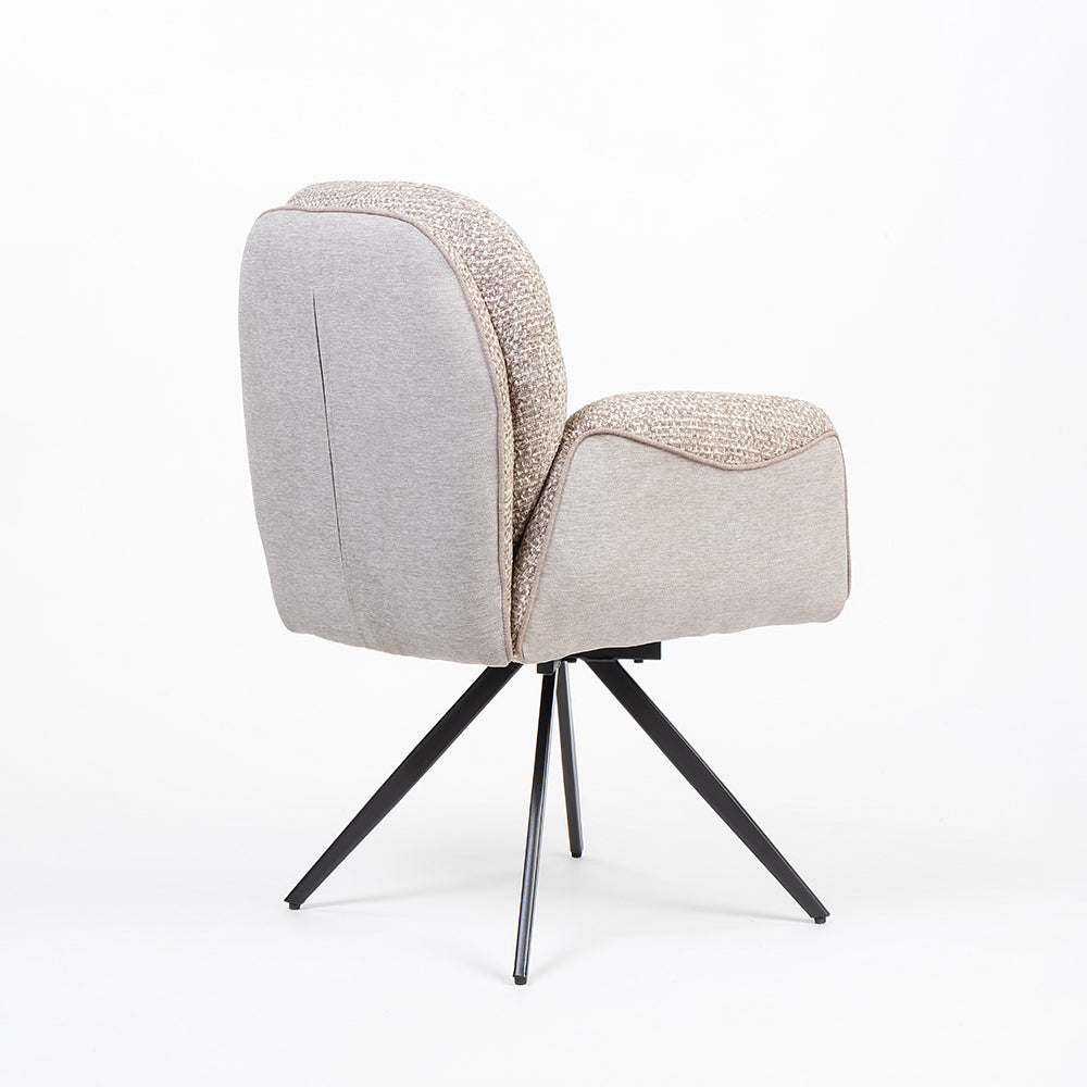 Boucle Scoot Dining Chair with Metal