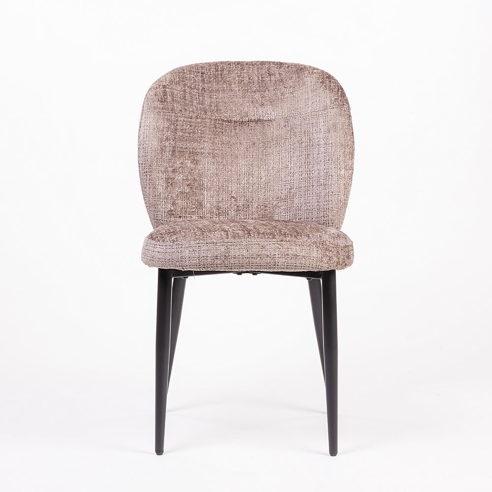 Velvet Lack Dining Chair with Metal